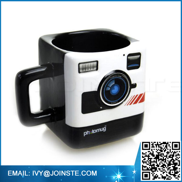 Ceramic photo mug , new design ceramic mug , coffee mug camera shape mug customized