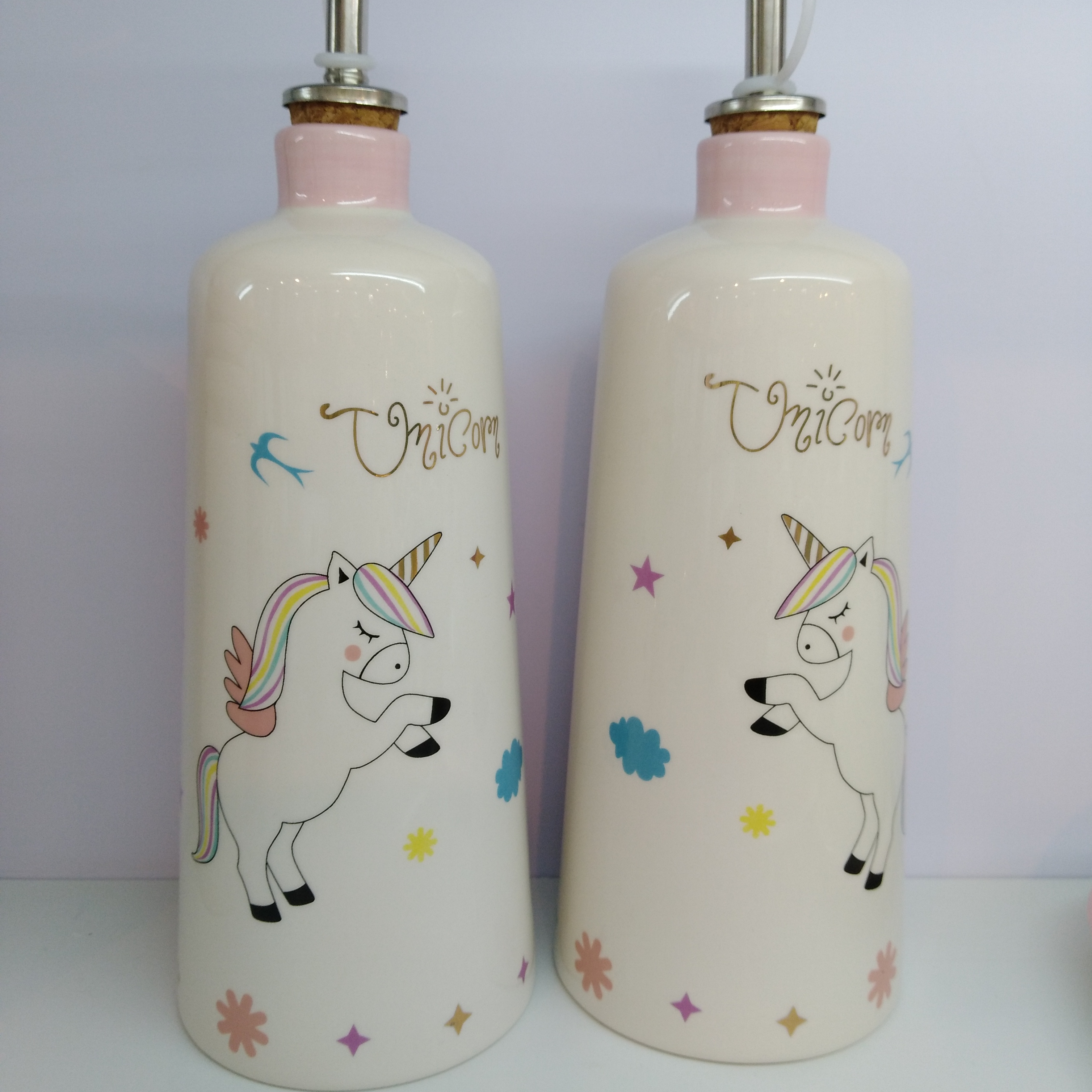 Ceramic Soap and Lotion Dispenser, Glamour Unicorn