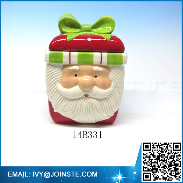 Cheap santa ceramic christmas cookie jars gift jars wholesale