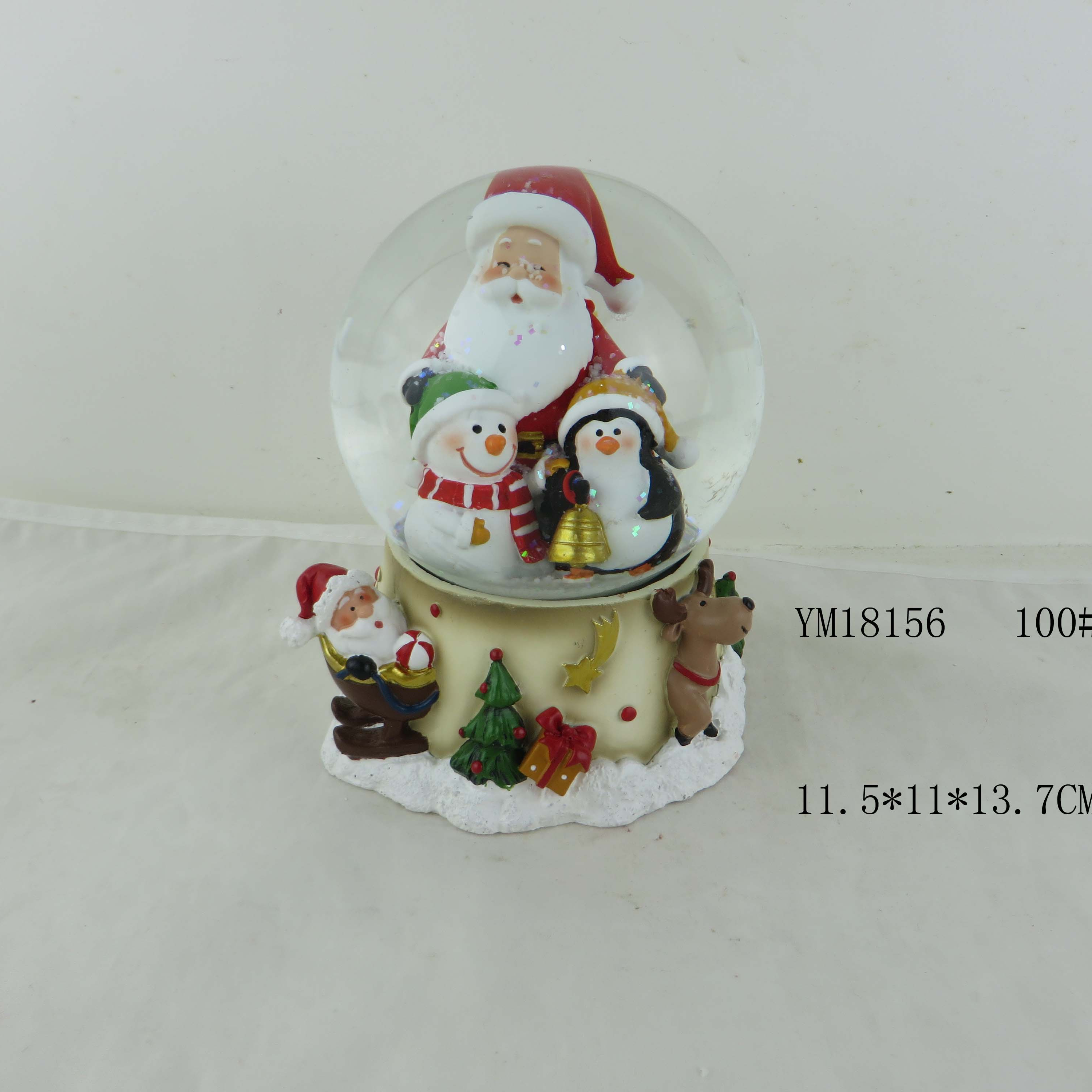 Christmas Snow Water Globe Custom Made Resin Santa Claus Snow Globe