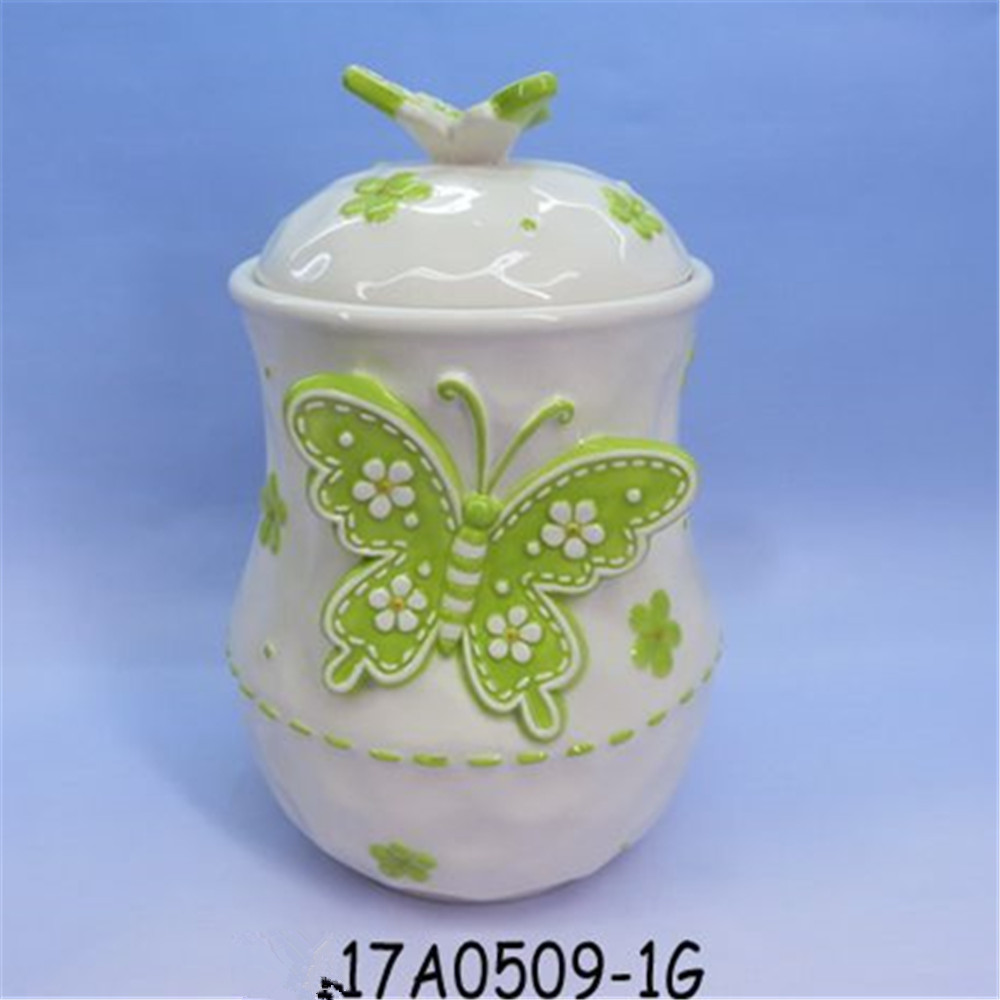 Butterfly Cookie Jar blik Vir Kombuis dekor en kos in te stoor