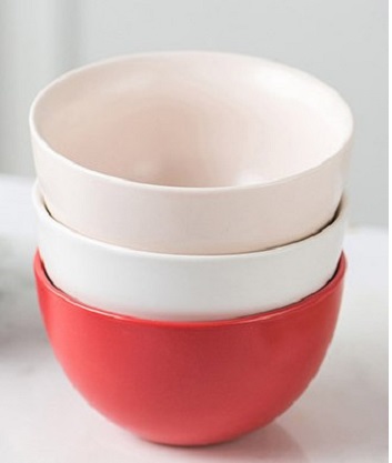 Custom high quality simple ceramic salad bowl rice and soup bowl 4.5 inch