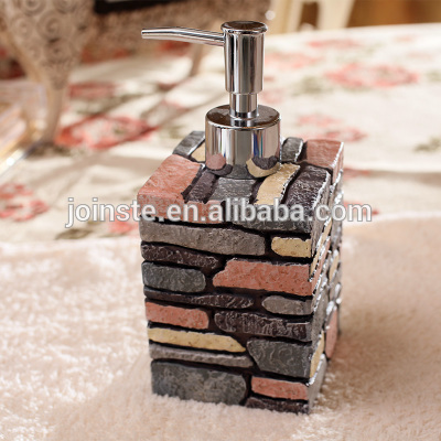 Customized creative brick shape painting ceramic hand soap disspenser lotion bottle