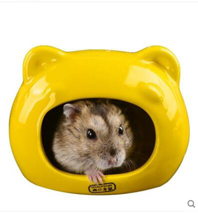 Cute ceramic hamster house ,ceramic golden monkey pet toys