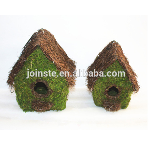 स्क्वेअर गोंडस मॉस birdhouse मॉस पक्षी खाद्य