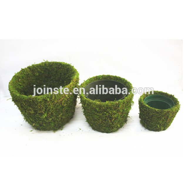 Round moss flower pot 4 to 10 inch