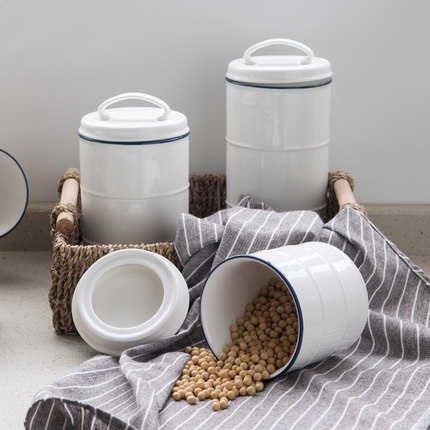 American style ceramic sealed jar,large food storage tank,snack bottles