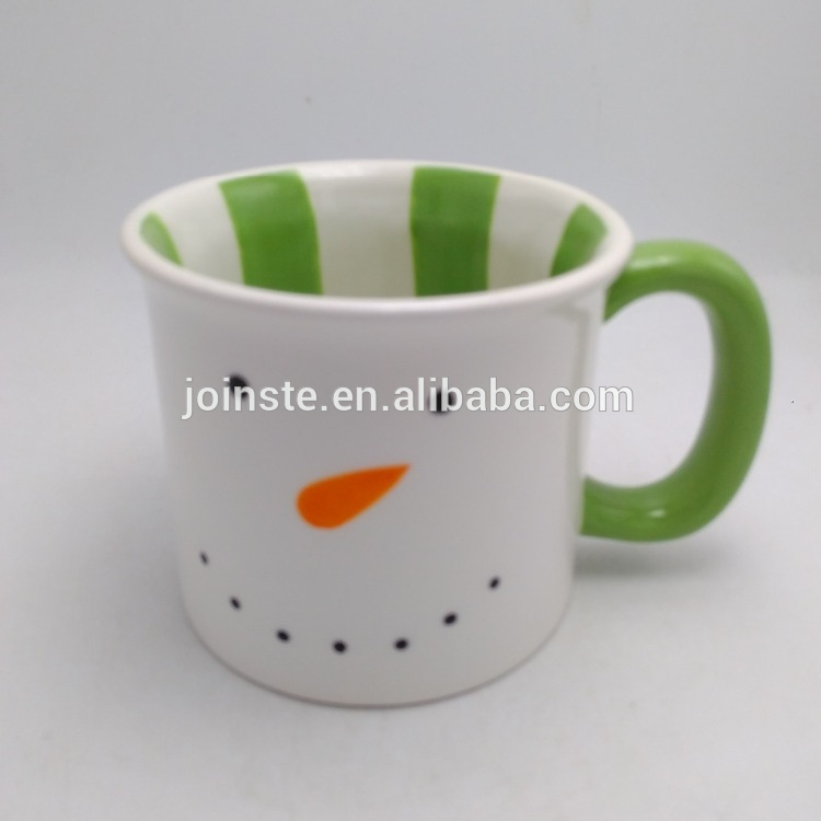 Handmade painted ceramic coffee mug