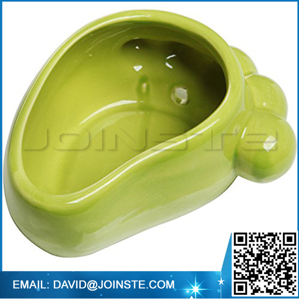 Green Modern Ceramic Foot Shaped Flower Planter Pot