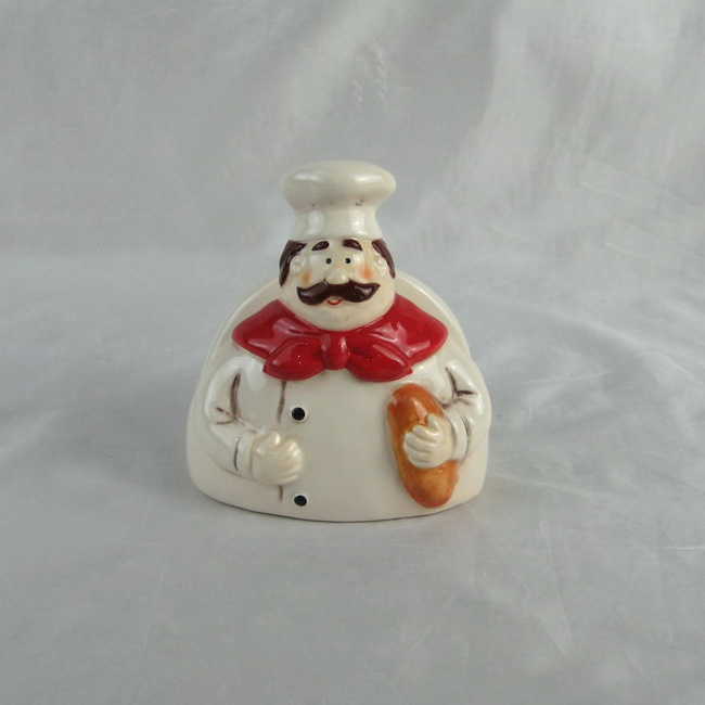 Custom Made Ceramic Napkin Holder, Tissue Paper Holder, Chef Shape