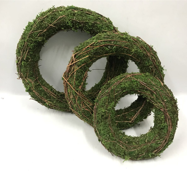 Natural green moss garland moss wreaths