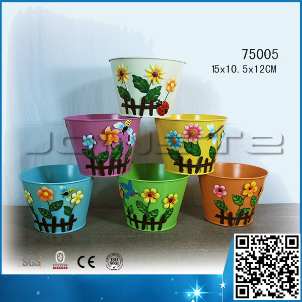 Led flower pot,tapper flower pot,ceramic flower pot painting designs