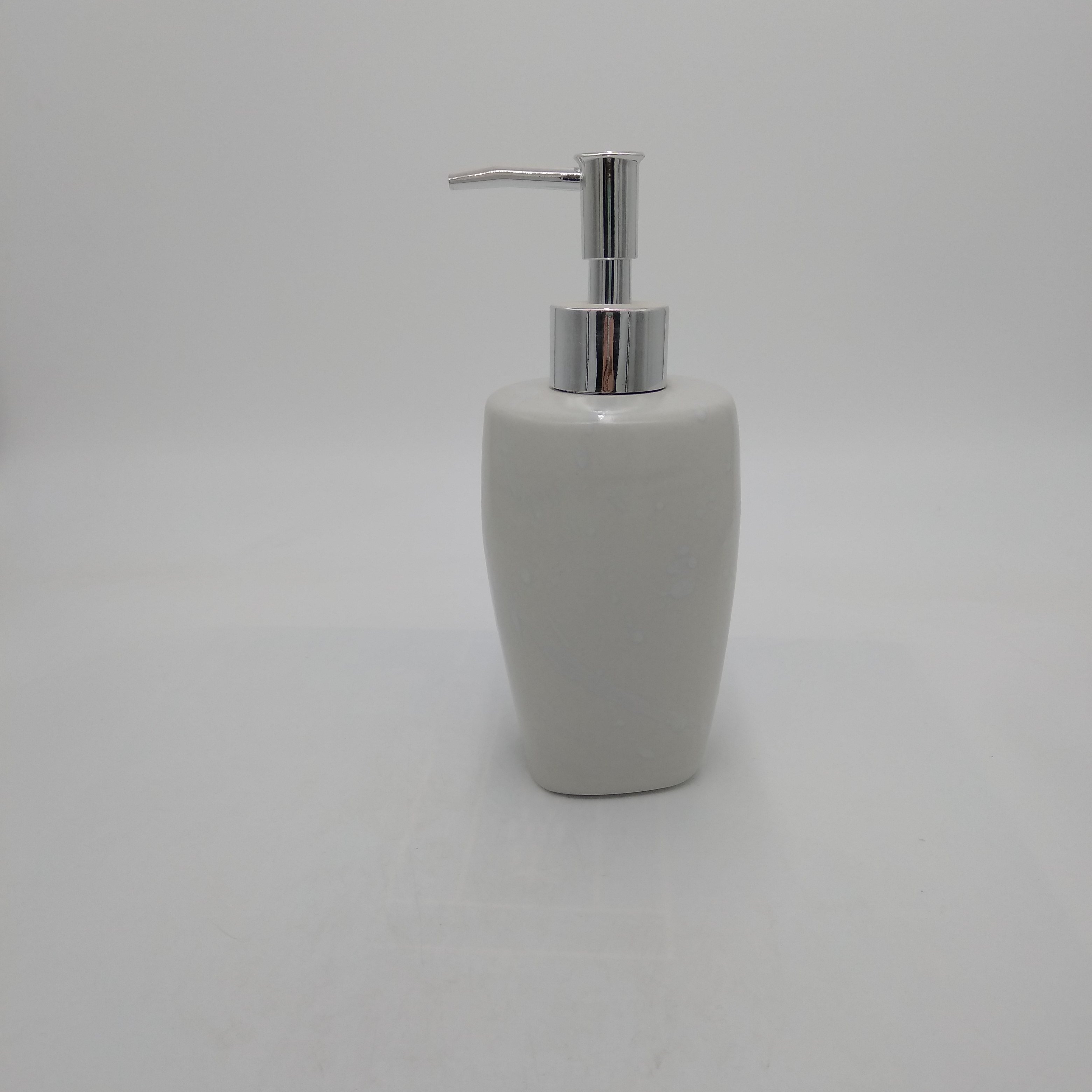 White Soap Dispenser for Bathroom Kitchen Countertop Lotion & Liquid Dispenser Soap Bottle Ceramic