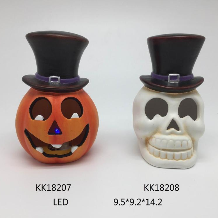 Popular product high quality hand paint home decor ceramic decoration halloween pumpkin