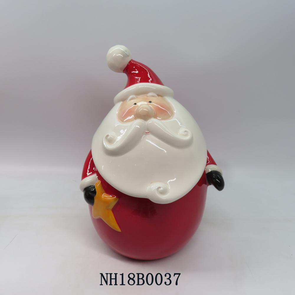 2019 Hand made Dolomite Ceramic Christmas Santa Snowman Cookie Jar