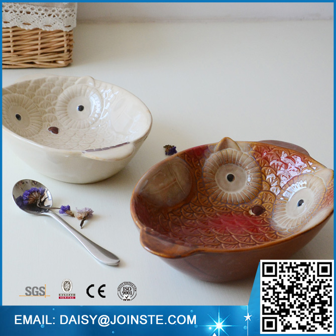 Ceramic owl snack bowl,decorative ceramic bowls