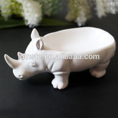 soap non-slip soap holder,ceramic animal shaped soap holder, rhinoceros soap dish