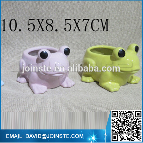 Ceramic frog flower pot