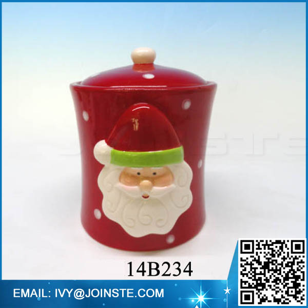 Big Christmas decor storage cookie jar wholesale ceramic cookie jars