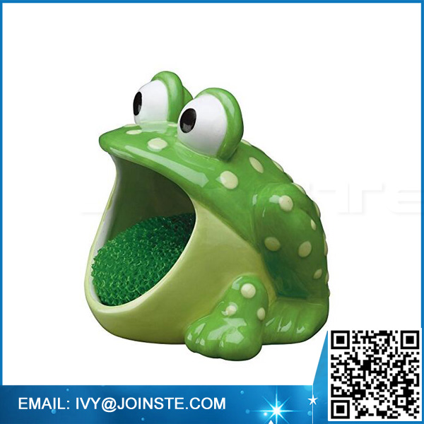 Frog sponge holder , ceramic personalized sponge holder .dolomite sponge holder for Kitchen