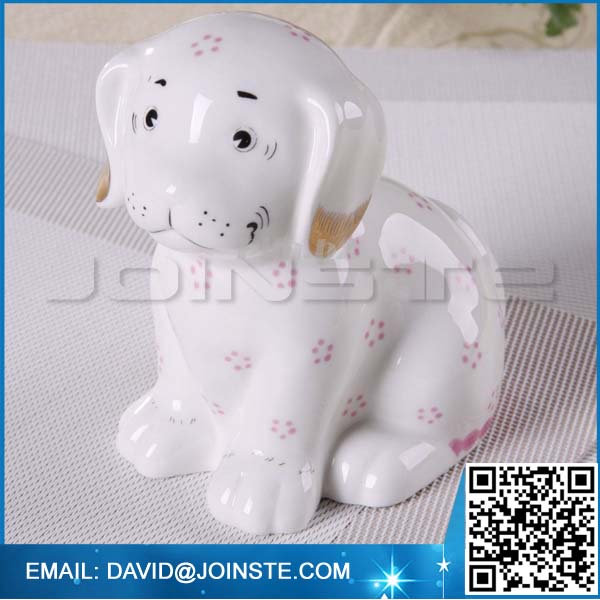 Electroplated ceramic dog money box