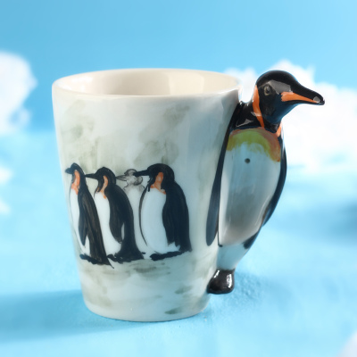 Custom Porcelain Penguin Coffee Cups,3D Penguin Mug,Ceramic Penguin Mugs