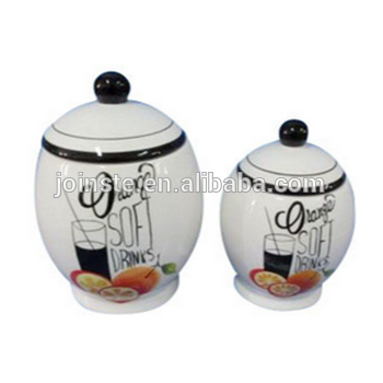 Customized decorative ceramic kitchen canister