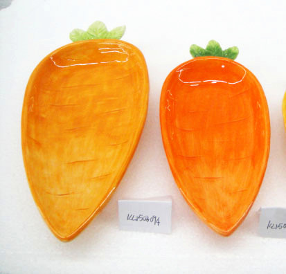 Small animal ceramic carrot dish easter candy dishes