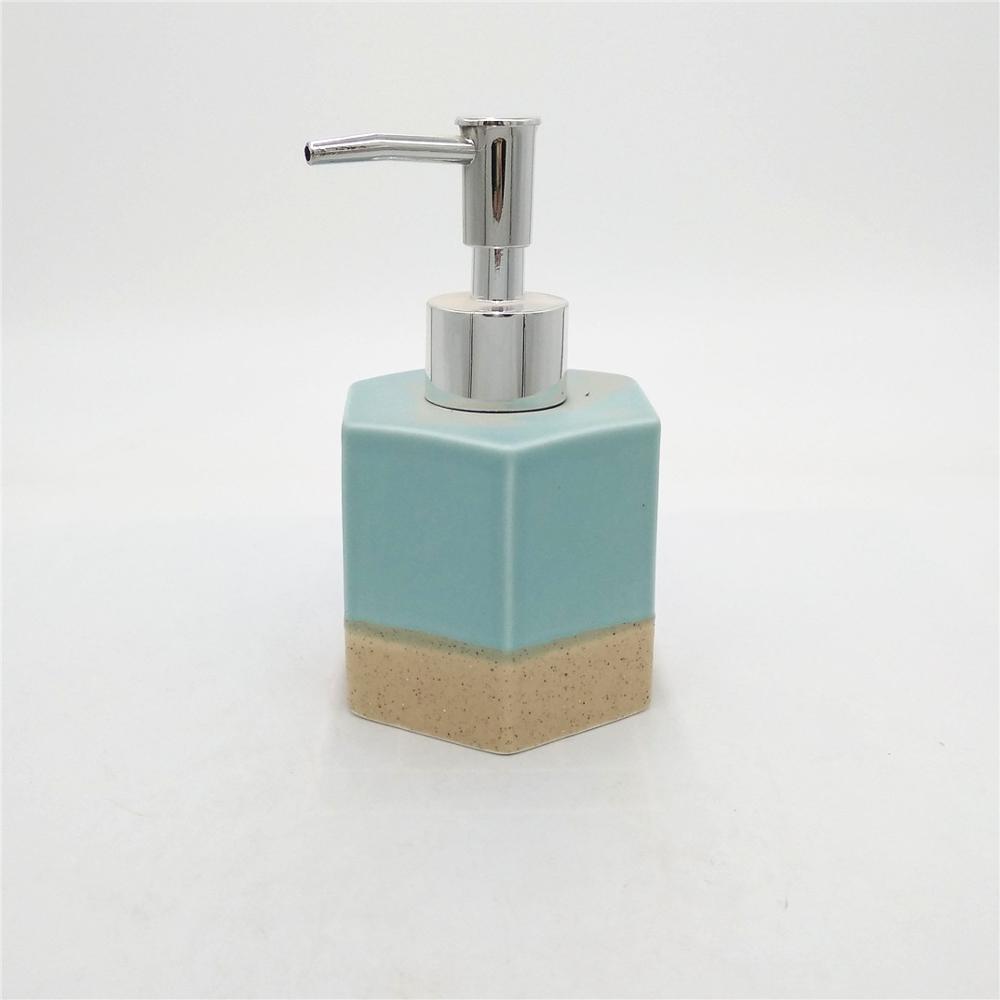 Light Blue  decorative soap dispenser ceramic  material  lotion   liquid  soap dispenser