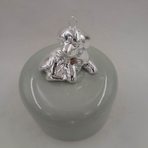Cute Dog Shape Ceramic Trinket Box, rings /earrings /necklaces /pendants Jewelry Boxes