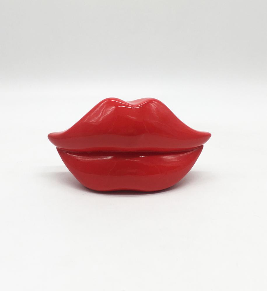 Red Lip Shape Ceramic Piggy Bank, Coin bank, Money box