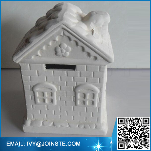 Good quality coin bank house shaped ceramic piggy bank