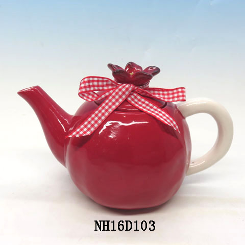 Ceramic Pomegranate Teapot 12 oz 6 1/4&quot; L