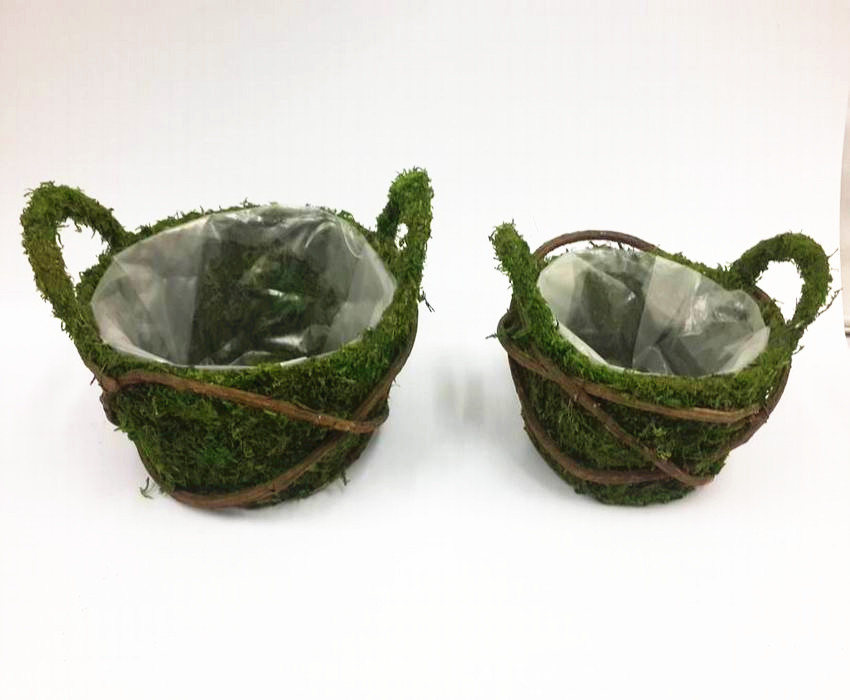 Round moss flower planter ,wedding supplies moss basket