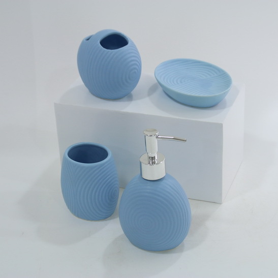 Custom cheap bathroom set accessories set of 4 ceramic