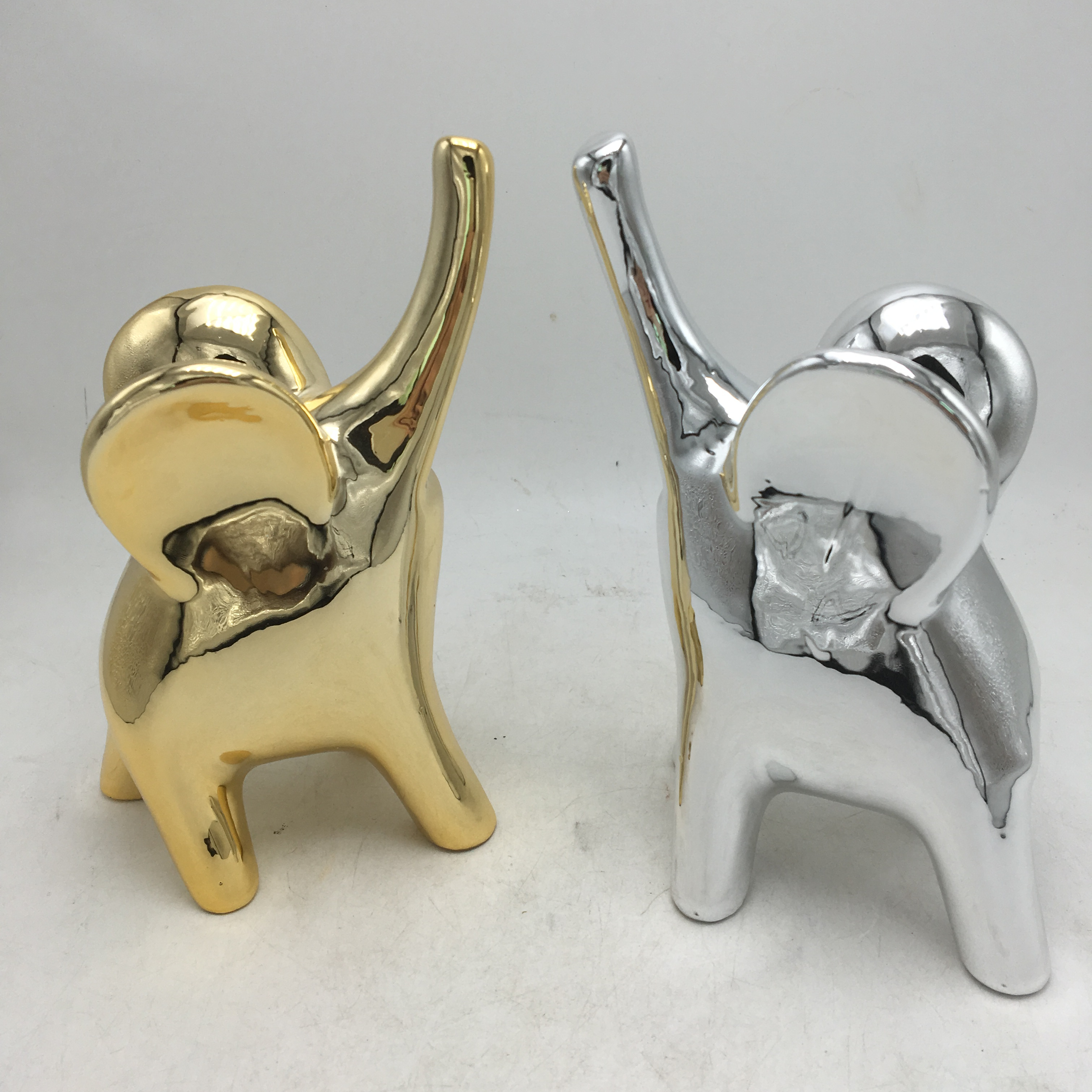 Electroplate Gold and Sliver Elephant Coin bank, Piggy Bank, Money box