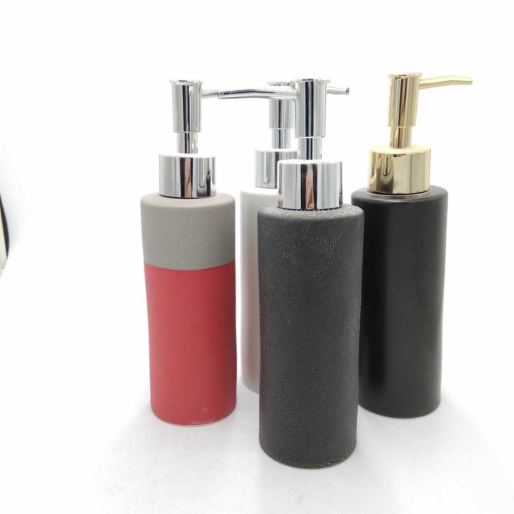 Ceramic Liquid Soap & Lotion Dispenser Pump for Kitchen or Bathroom Countertops