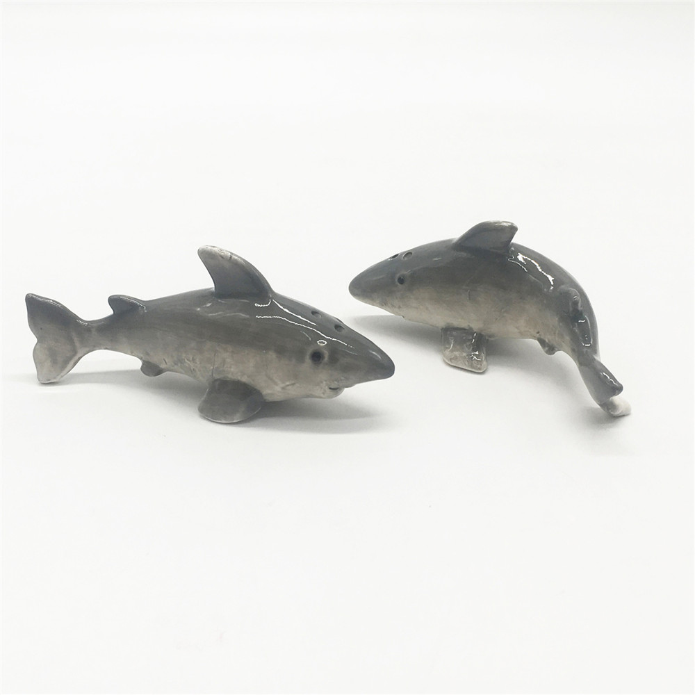 ceramic shark  ceramic salt  pepper shakers,  salt  & pepper shakers