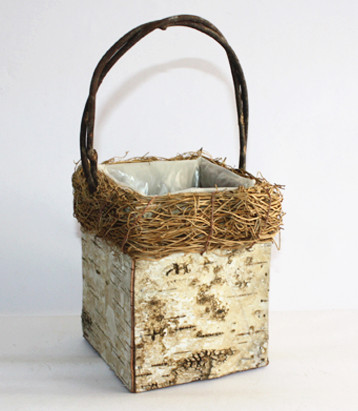 Birch girl basket for wedding