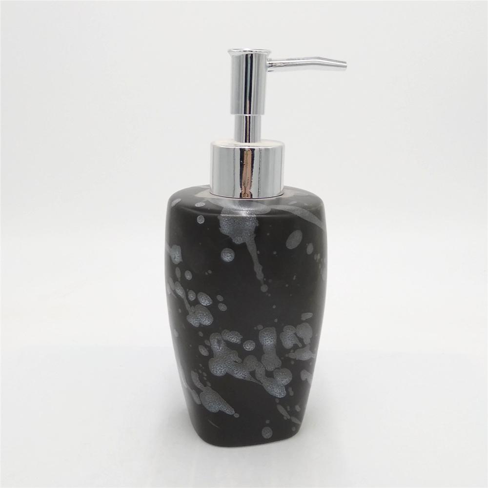 Ceramic Liquid Soap & Lotion Dispenser Pump Black Marble  Hand soap Dispenser