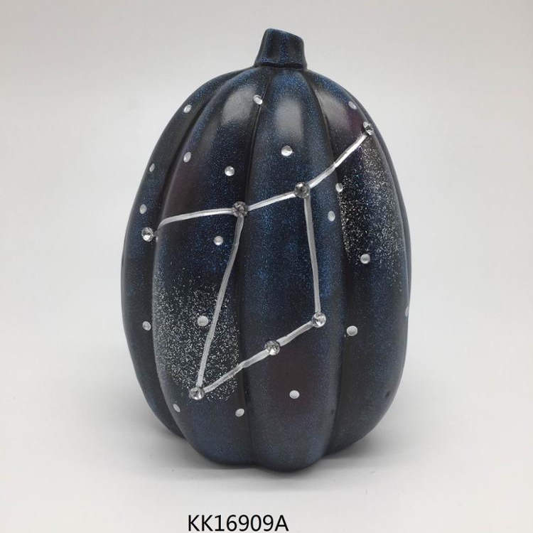 Halloween series black porcelain craft ceramic pumpkin for LED