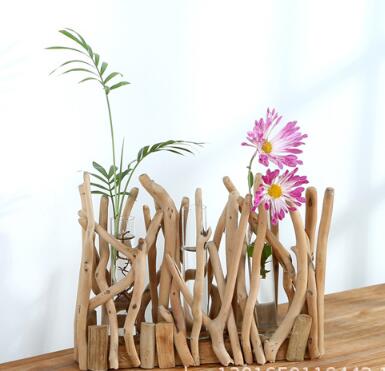 Antique driftwood flower display racks