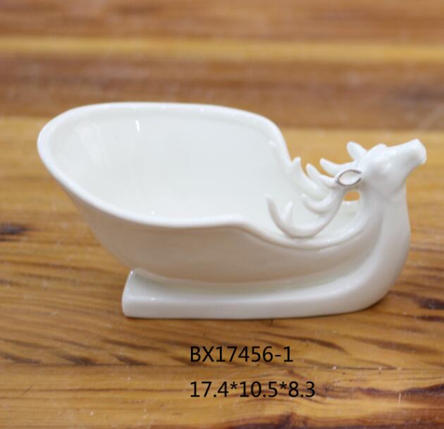 Kitchen Dish Sponge Holder Caddy, , Off White Stag Head