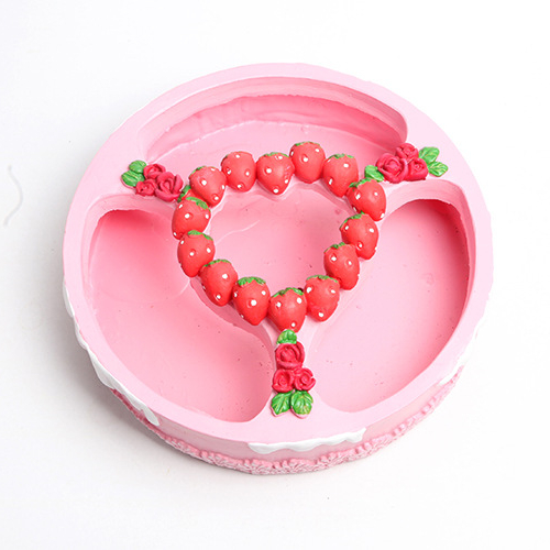 Custom kawaii cheap resin flower planter pot with strawberry pink resin garden decoration