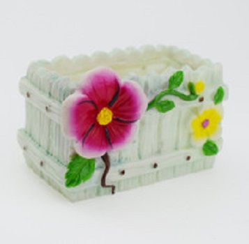 Custom cheap resin rectangle shape flower planter pot garden species