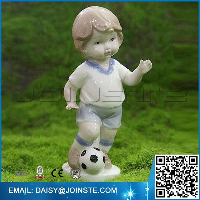 Soccer Ceramic Sculpture,modern ceramic sculpture