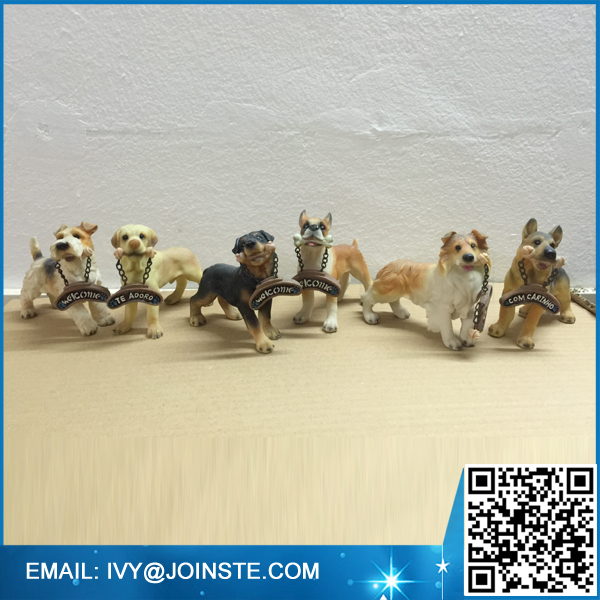 Popular resin animal figurines resin lovely dog figurines for home decoration