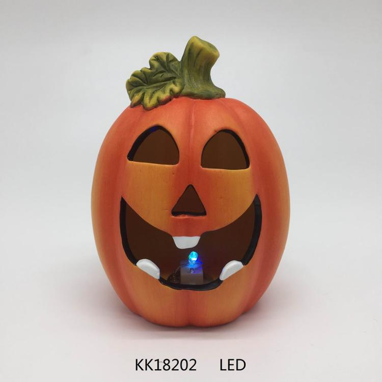 2019 Halloween Village ceramic Pumpkin LED Lights