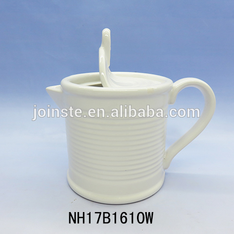 white Ceramic pop can shaped Sugar and Creamer Set