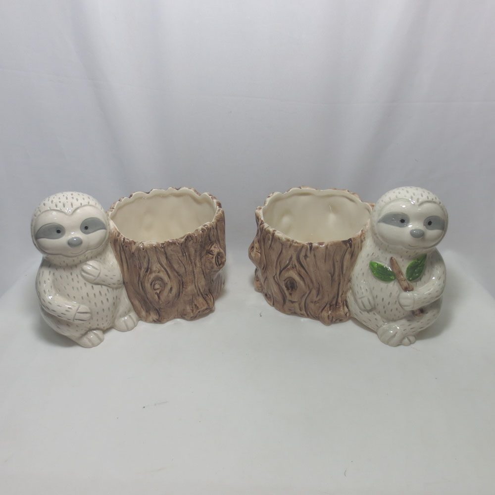 Ceramic Sloth Flower Planter Pot, Custom accept